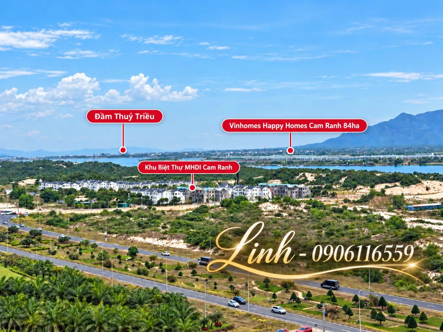Khu biệt thự MHDI Cam Ranh nhìn về Đầm Thủy Triều